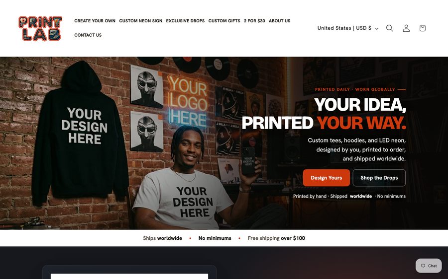 Print Lab website
